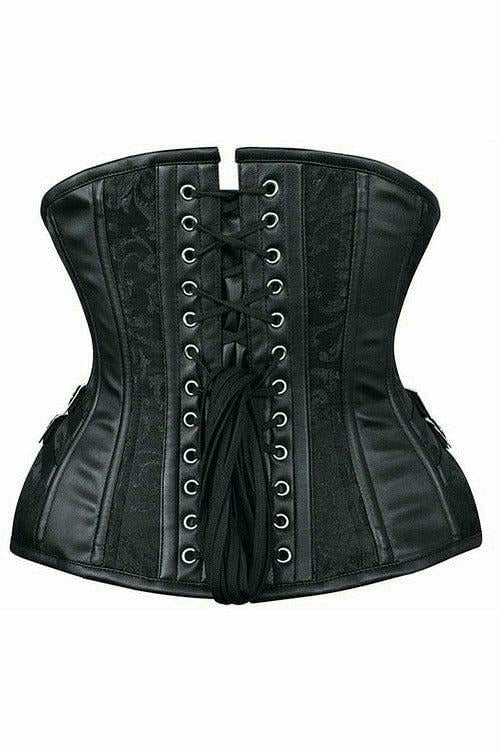 Top Drawer Brocade Steel Boned Underbust Corset with Buckles Daisy Corsets
