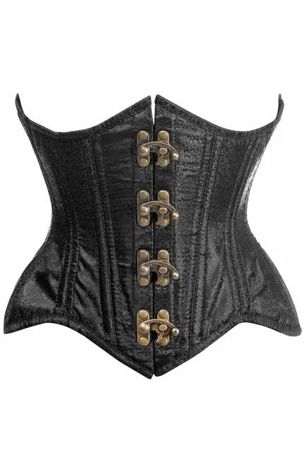 Top Drawer Double Steel Boned Brocade Curvy Underbust Corset Daisy Corsets