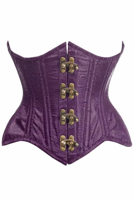 Top Drawer Double Steel Boned Brocade Curvy Underbust Corset Daisy Corsets