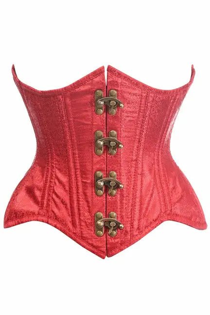 Top Drawer Double Steel Boned Brocade Curvy Underbust Corset Daisy Corsets