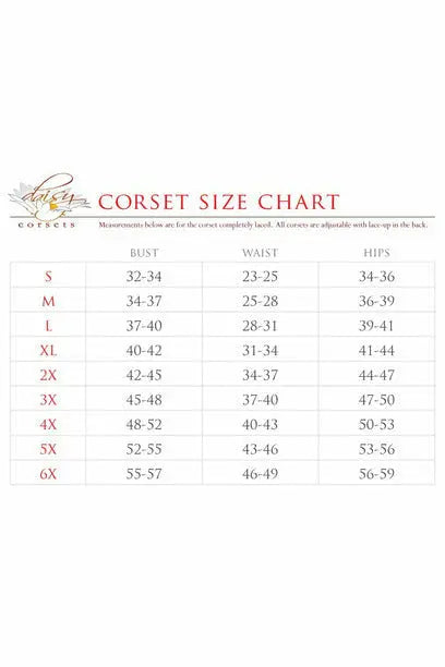Top Drawer Double Steel Boned Brocade Curvy Underbust Corset Daisy Corsets