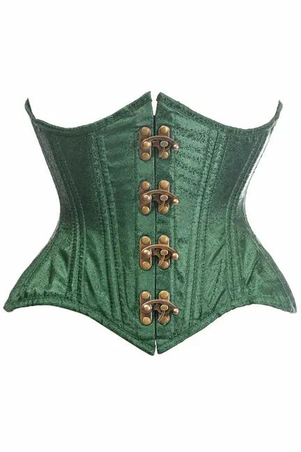 Top Drawer Double Steel Boned Brocade Curvy Underbust Corset Daisy Corsets
