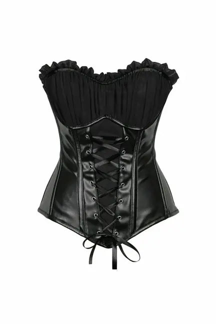 Top Drawer Faux Leather Lace-Up Steel Boned Corset Daisy Corsets