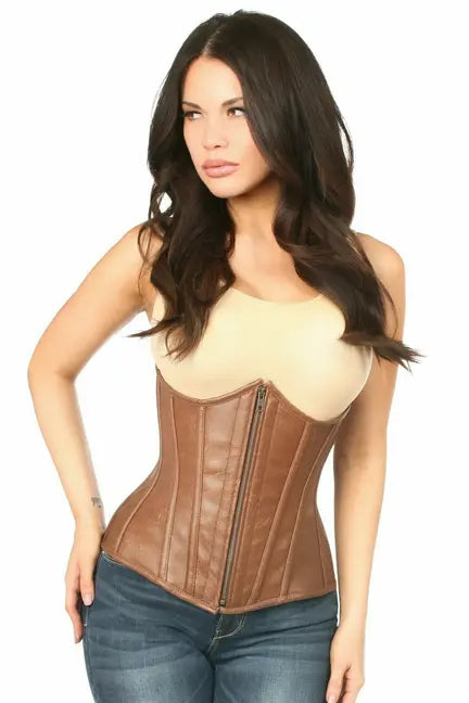 Top Drawer Faux Leather Underbust Corset Daisy Corsets