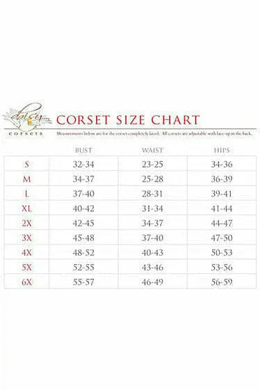 Top Drawer Metallic Steel Boned Under Bust Corset Daisy Corsets