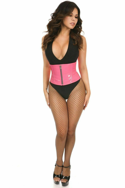 Top Drawer Patent Steel Boned Mini Cincher Daisy Corsets