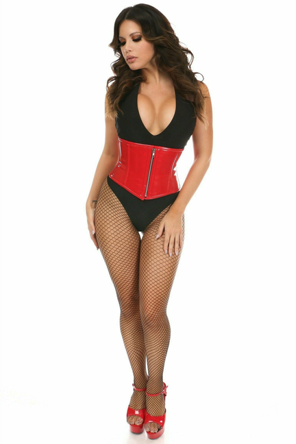 Top Drawer Patent Steel Boned Mini Cincher Daisy Corsets