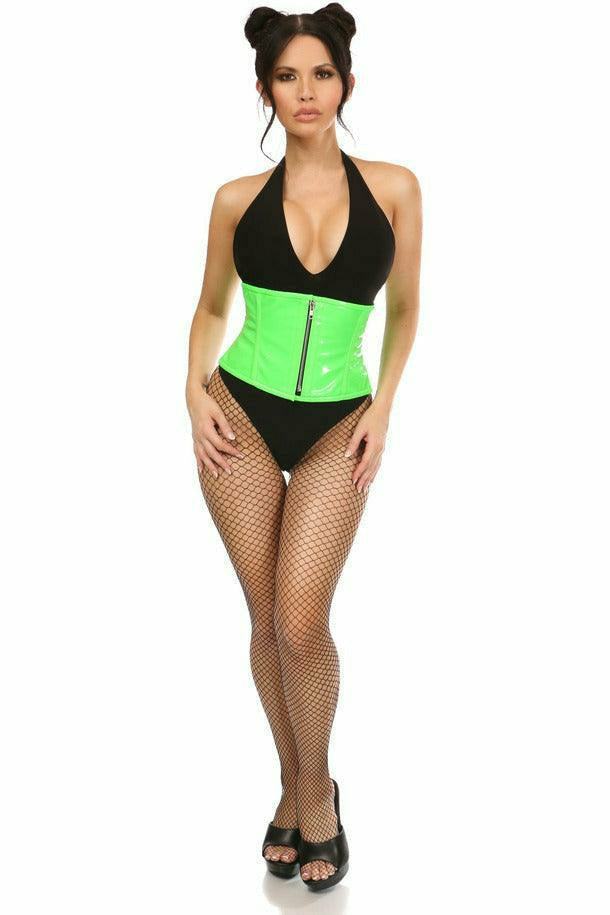 Top Drawer Patent Steel Boned Mini Cincher Daisy Corsets