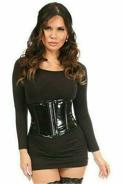 Top Drawer Patent Steel Boned Mini Cincher Daisy Corsets