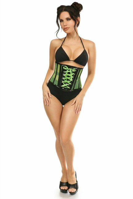 Top Drawer Patent & Fishnet Underbust Corset Daisy Corsets