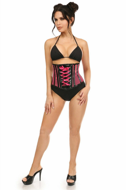 Top Drawer Patent & Fishnet Underbust Corset Daisy Corsets