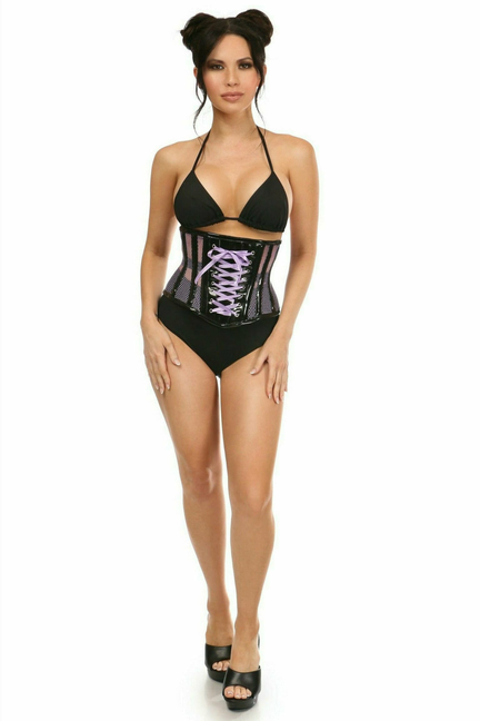 Top Drawer Patent & Fishnet Underbust Corset Daisy Corsets