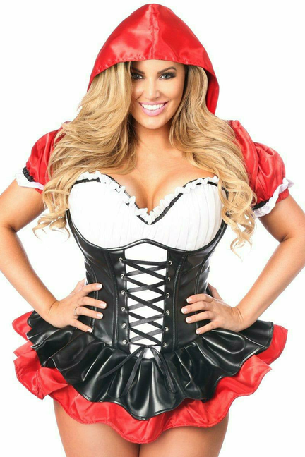 Top Drawer Premium Red Riding Hood Corset Dress Costume Daisy Corsets