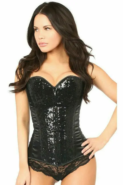 Top Drawer Sequin Steel Boned Corset Daisy Corsets