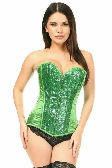 Top Drawer Sequin Steel Boned Corset Daisy Corsets