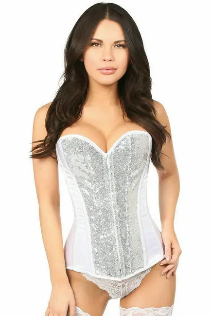 Top Drawer Sequin Steel Boned Corset Daisy Corsets