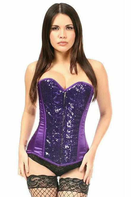 Top Drawer Sequin Steel Boned Corset Daisy Corsets