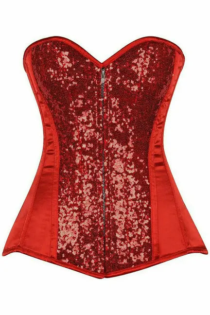 Top Drawer Sequin Steel Boned Corset Daisy Corsets