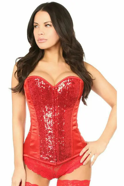 Top Drawer Sequin Steel Boned Corset Daisy Corsets