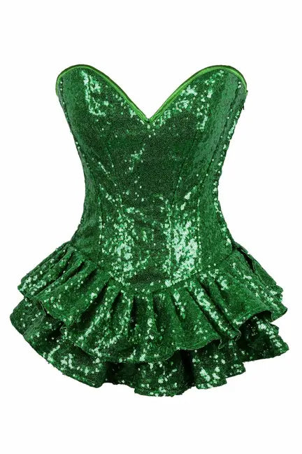 Top Drawer Sequin Steel Boned Mini Corset Dress Daisy Corsets