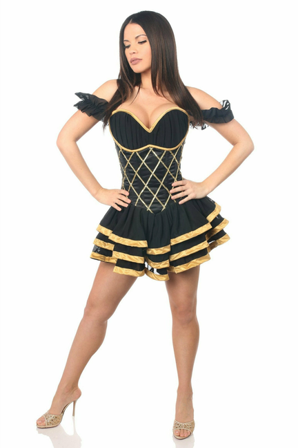 Top Drawer Steel Boned Egyptian Corseted Dress Daisy Corsets