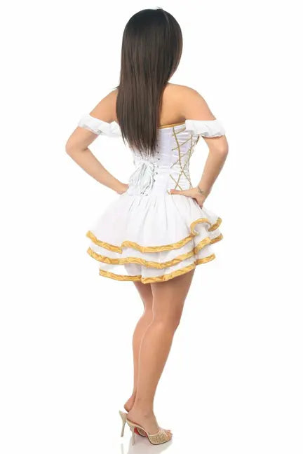 Top Drawer Steel Boned Greek Goddess Corseted Dress Daisy Corsets