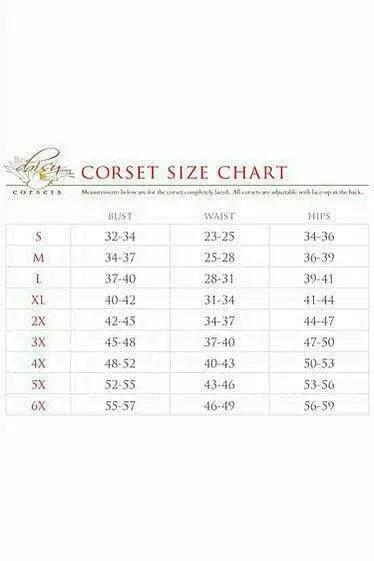 Top Drawer Steel Boned Underbust Corset with Busk Closure Daisy Corsets