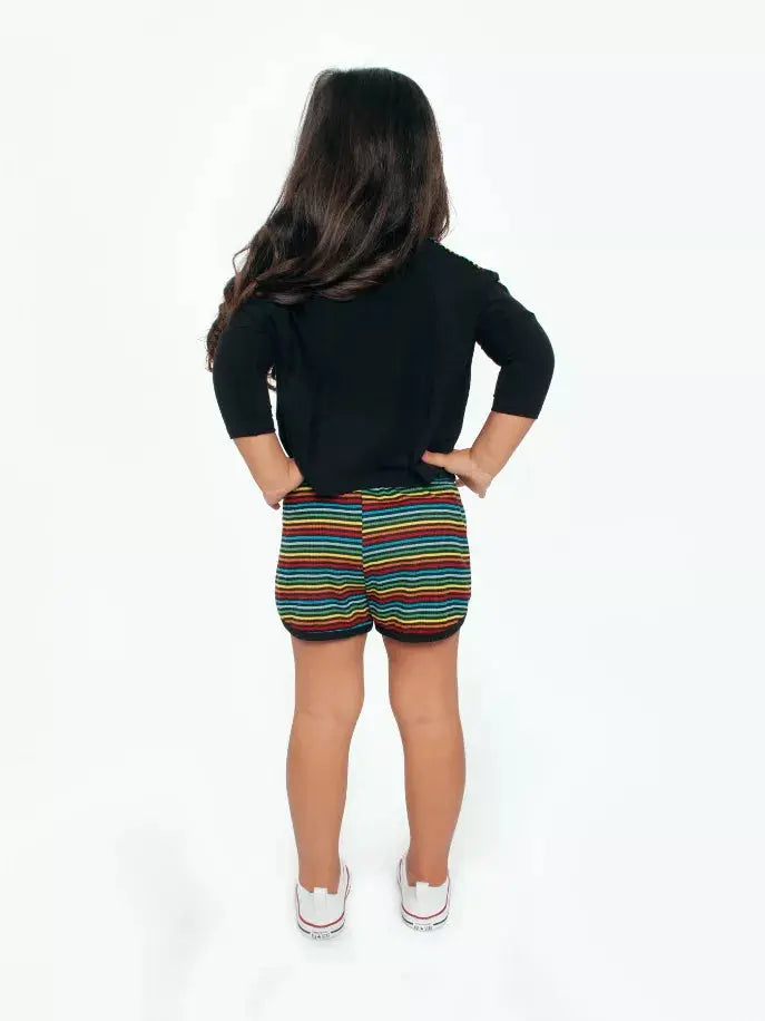 Top With Stripe Insert And Sequin Smiley Patch Little Mass