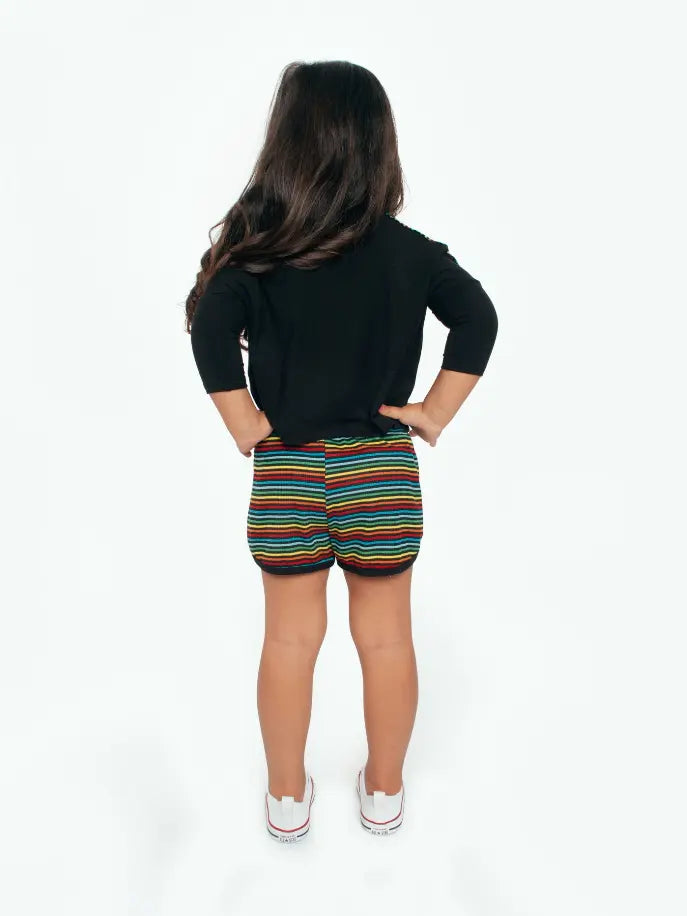 Top With Stripe Insert And Sequin Smiley Patch Little Mass