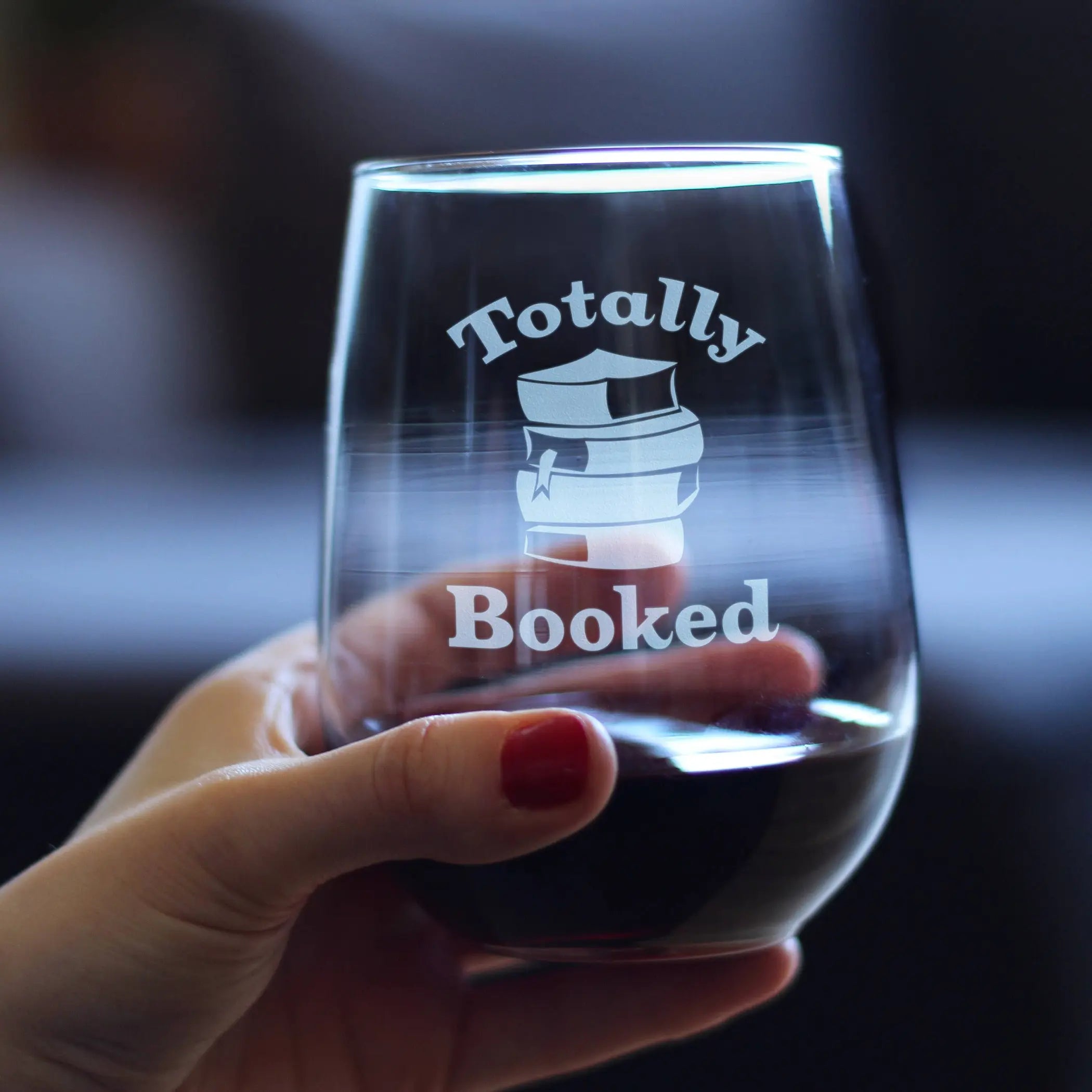 Totally Booked Stemless Wine Glass - Book Reader Gifts Bevvee