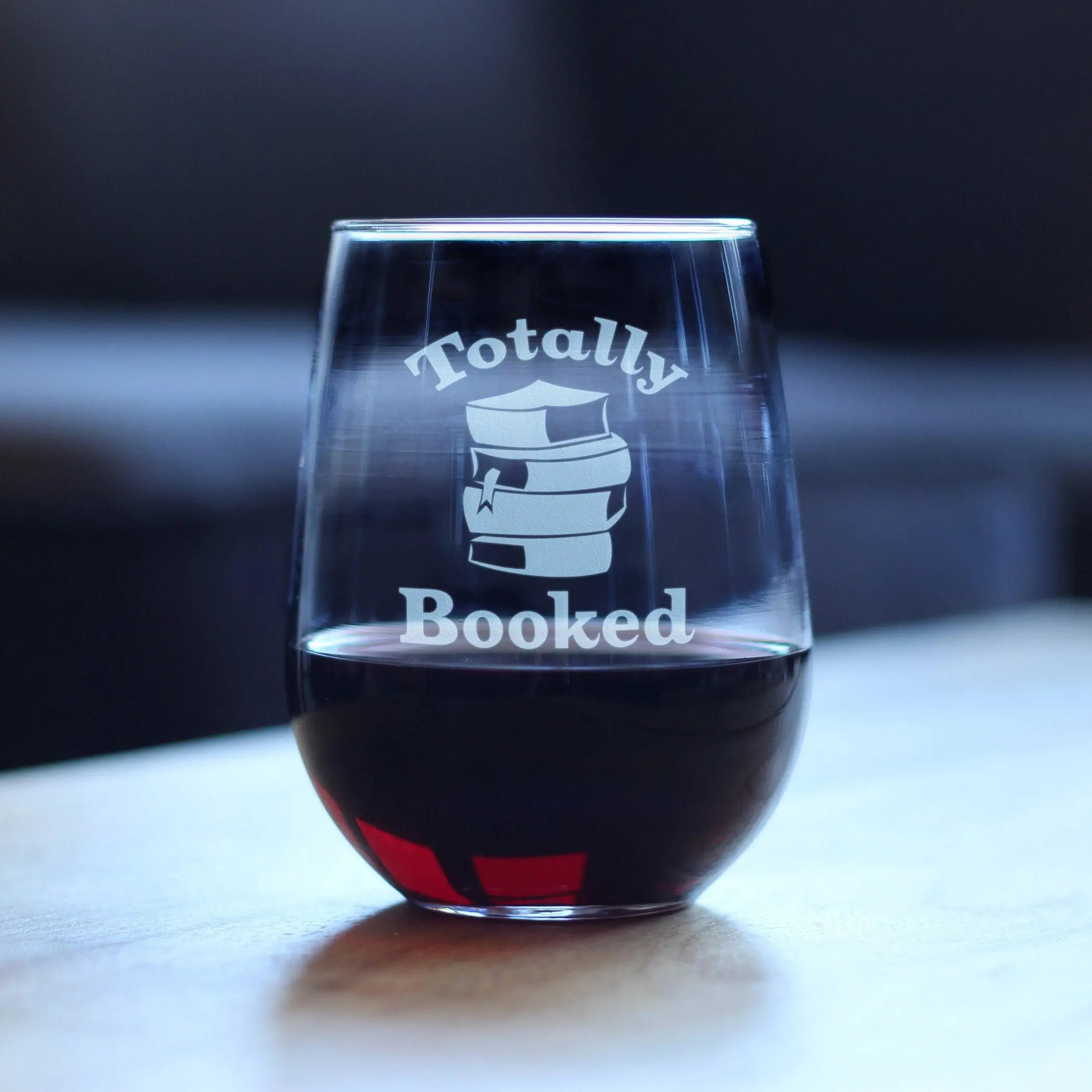 Totally Booked Stemless Wine Glass - Book Reader Gifts Bevvee