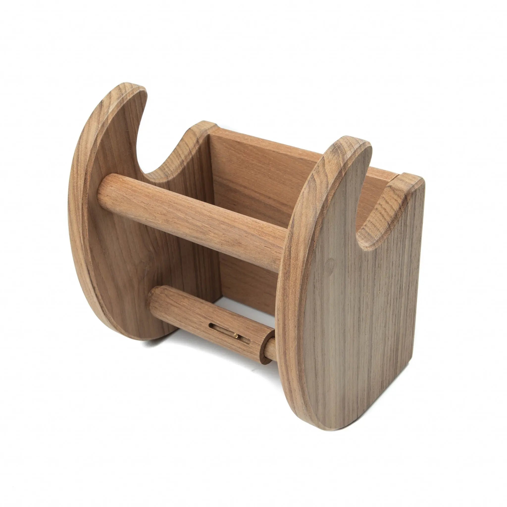 Traditional Solid Teak Magazine and Toilet Paper Holder Homeroots Bed & Bath