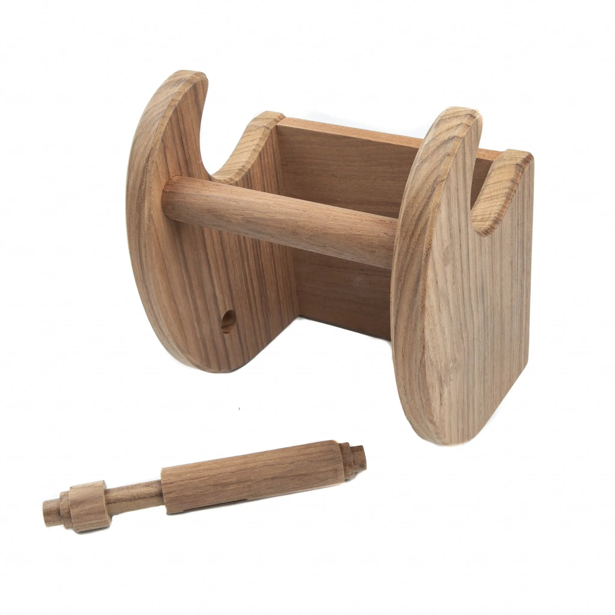 Traditional Solid Teak Magazine and Toilet Paper Holder Homeroots Bed & Bath
