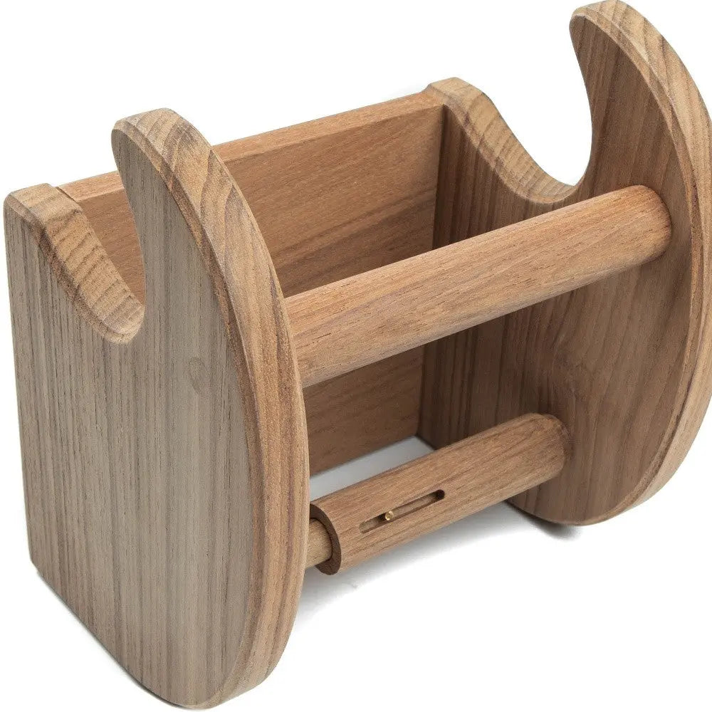 Traditional Solid Teak Magazine and Toilet Paper Holder Homeroots Bed & Bath
