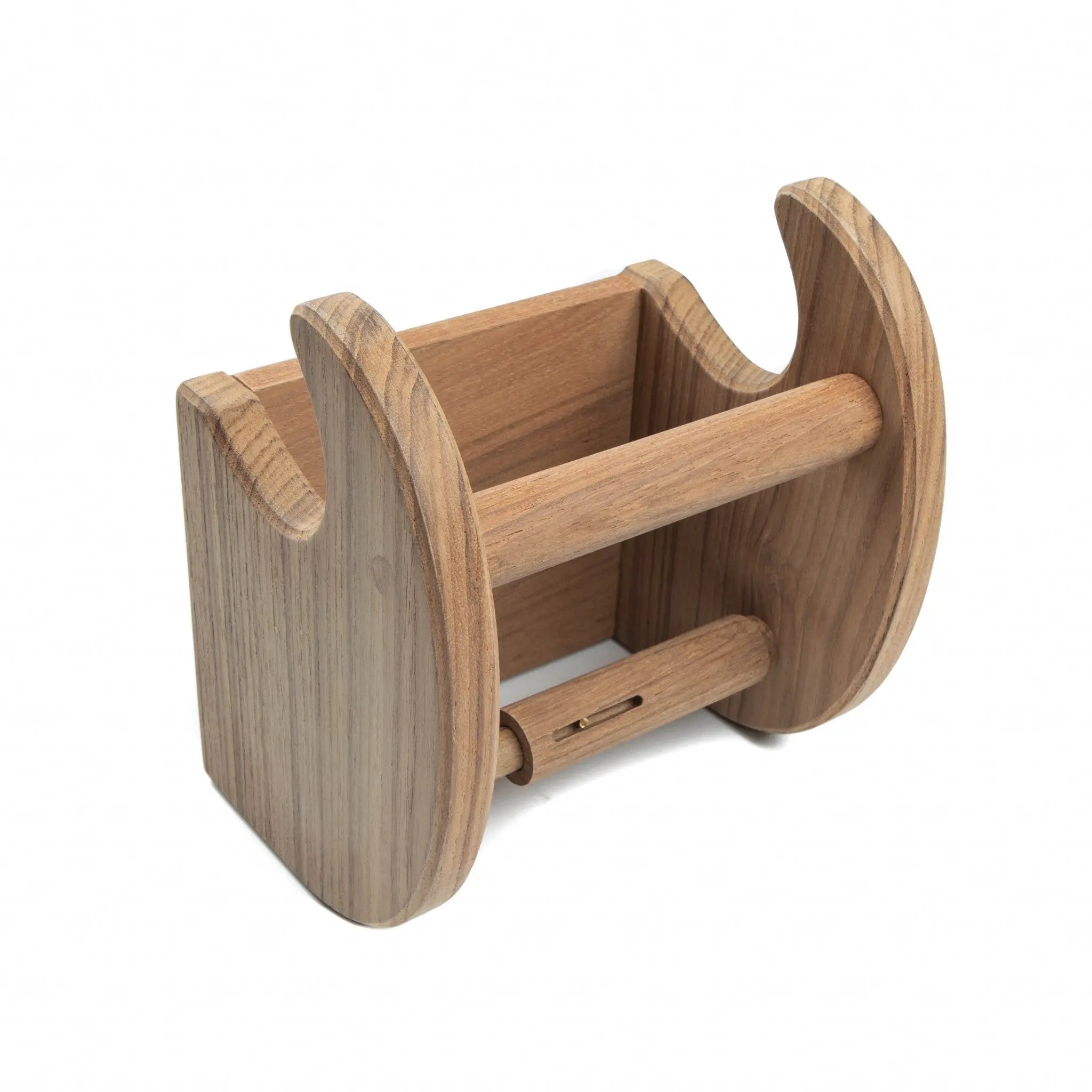 Traditional Solid Teak Magazine and Toilet Paper Holder Homeroots Bed & Bath