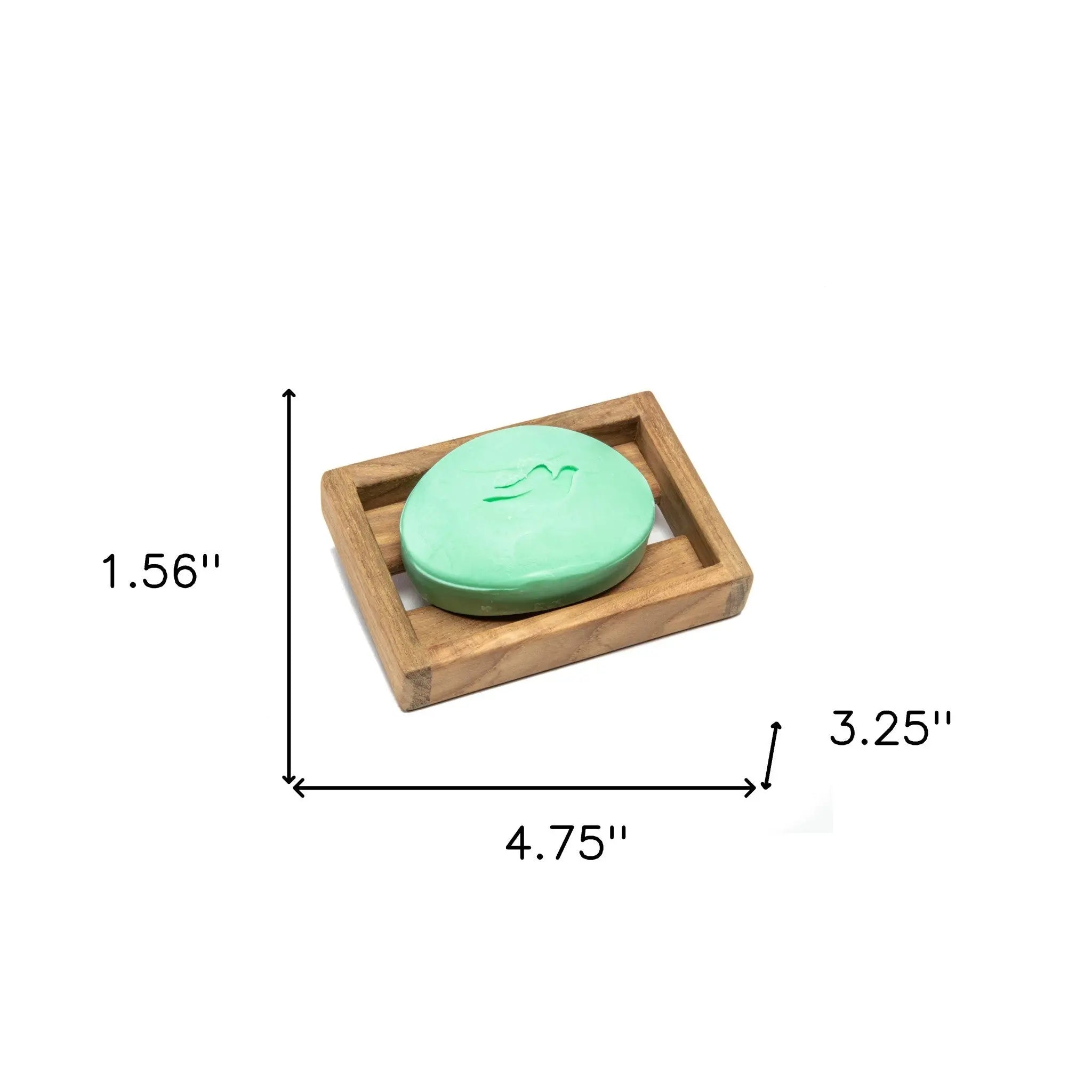 Traditional Solid Teak Vanity Soap Dish Homeroots Bed & Bath