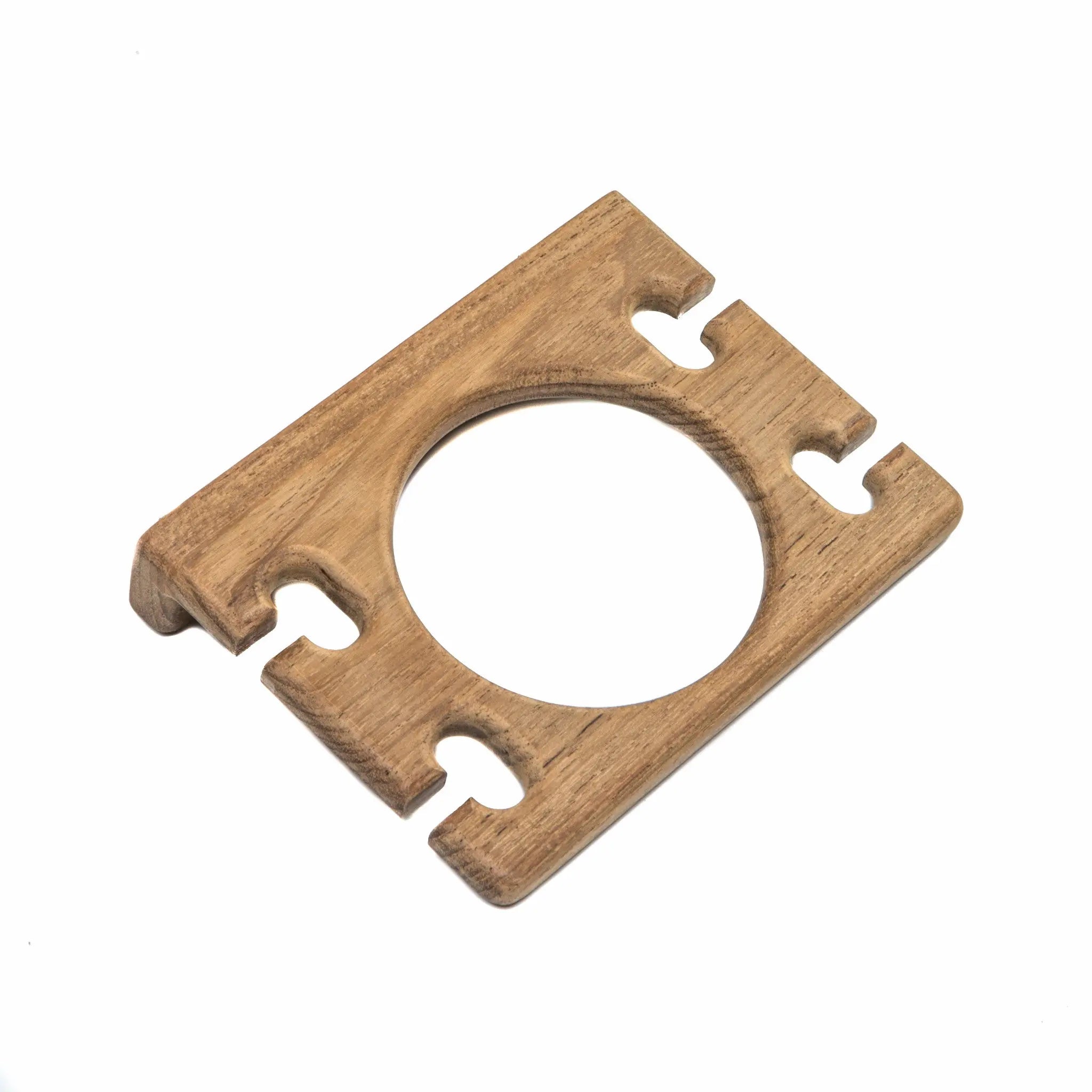 Traditional Solid Teak Wall Mount Cup and Toothbrush Holder Homeroots Bed & Bath