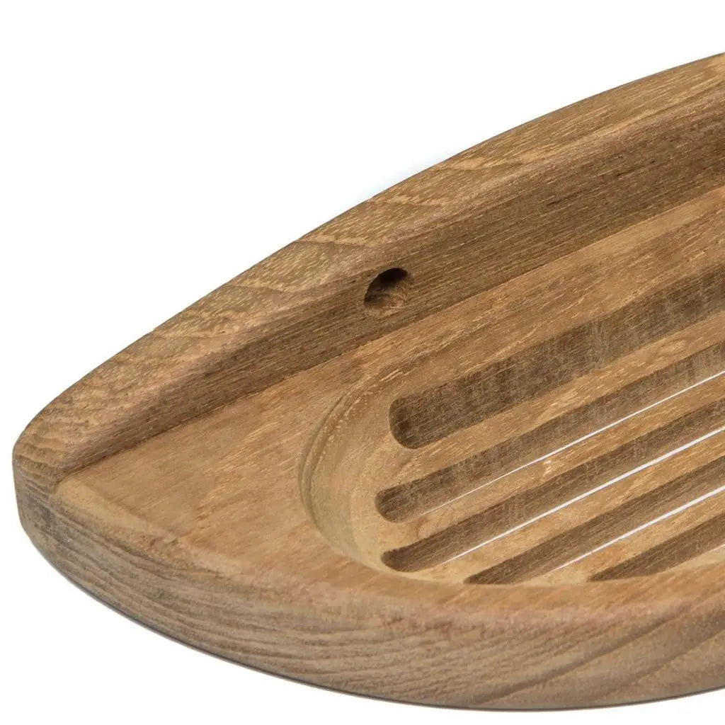 Traditional Solid Teak Wall Mount Oval Soap Dish Homeroots Bed & Bath