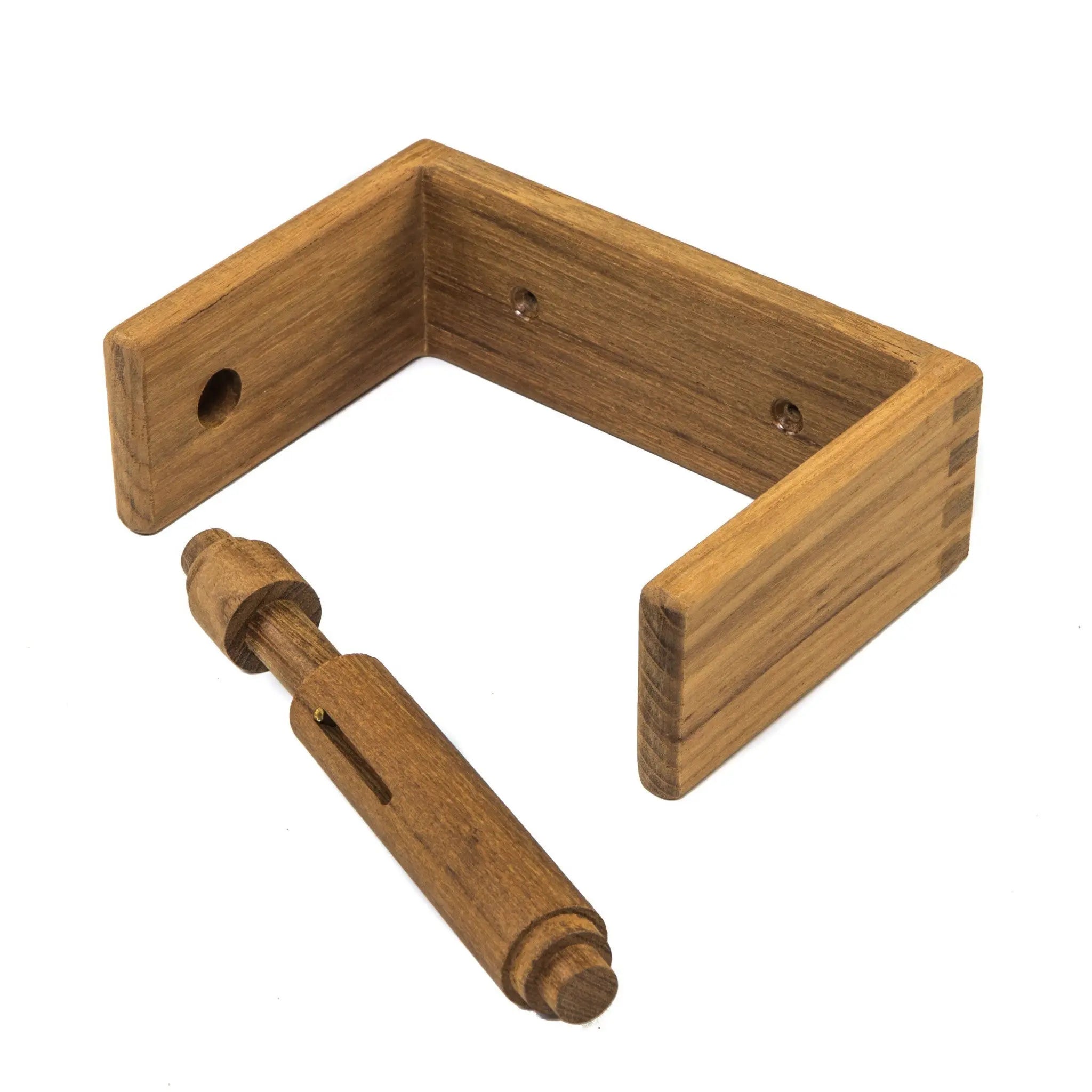 Traditional Solid Teak Wall Mount Toilet Paper Holder Homeroots Bed & Bath