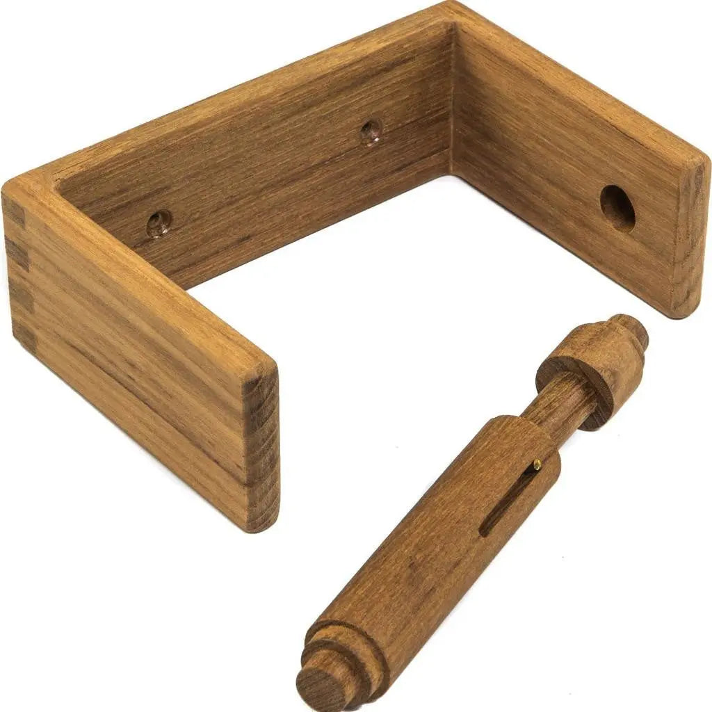 Traditional Solid Teak Wall Mount Toilet Paper Holder Homeroots Bed & Bath
