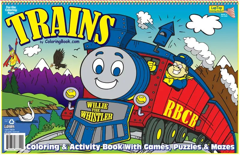Trains LapTop Coloring Book Really Big Coloring Books