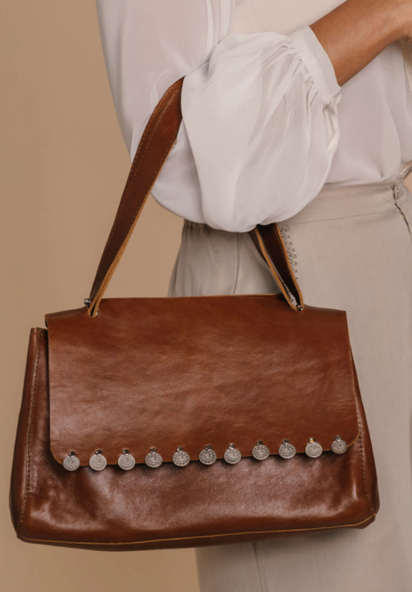 Transport Leather Handbag Bynes New York