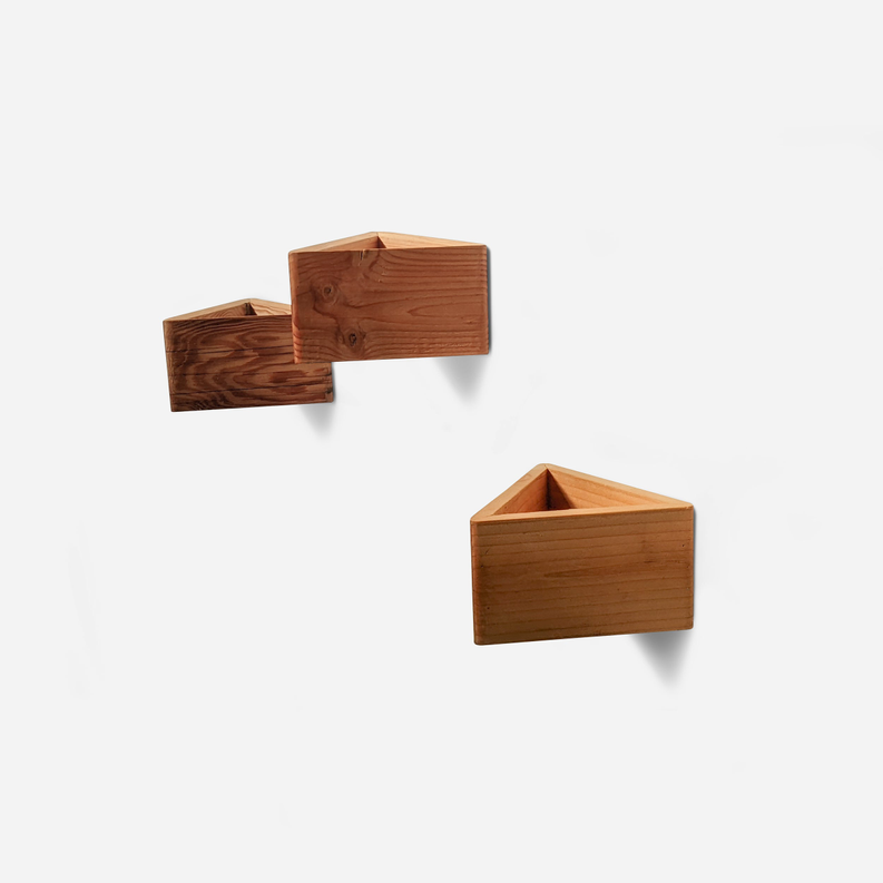 Triangle self-watering, wall-mounted planter Formr