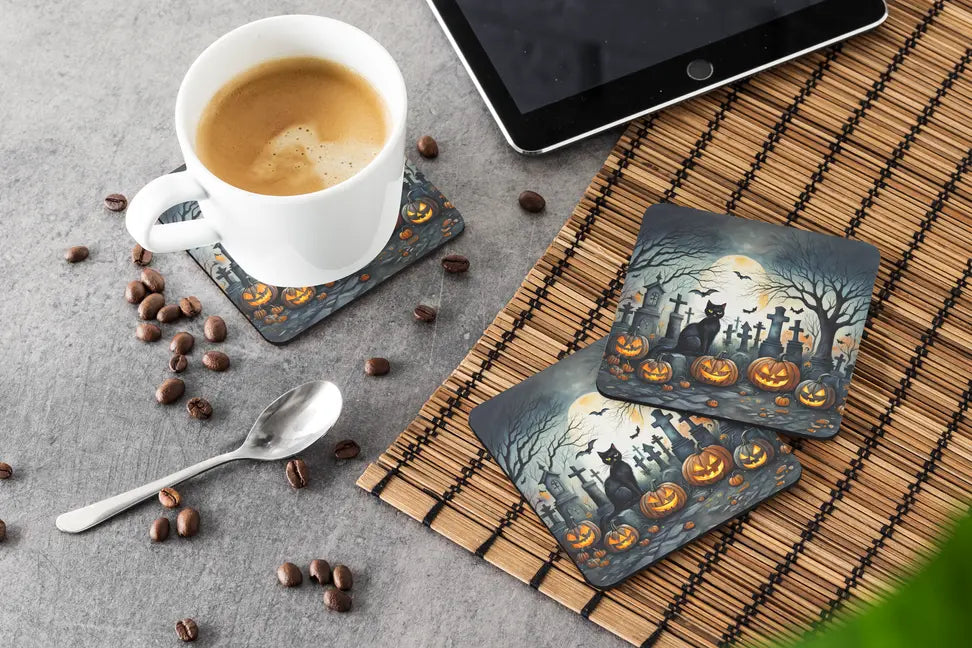 Trick or Treaters Spooky Halloween Foam Coasters Caroline's Treasures