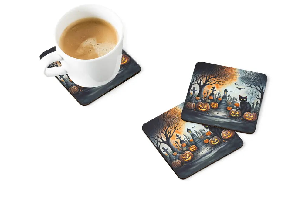 Trick or Treaters Spooky Halloween Foam Coasters Caroline's Treasures