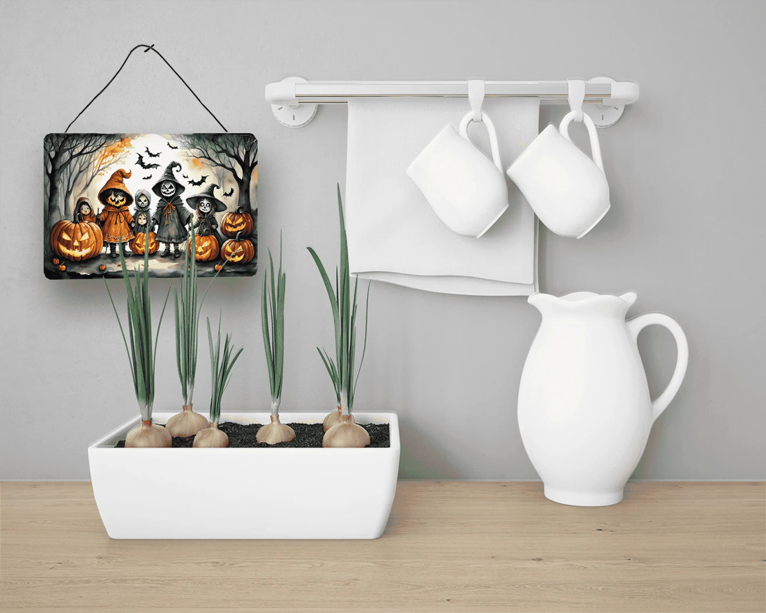 Trick or Treaters Spooky Halloween Wall or Door Hanging Prints Caroline's Treasures