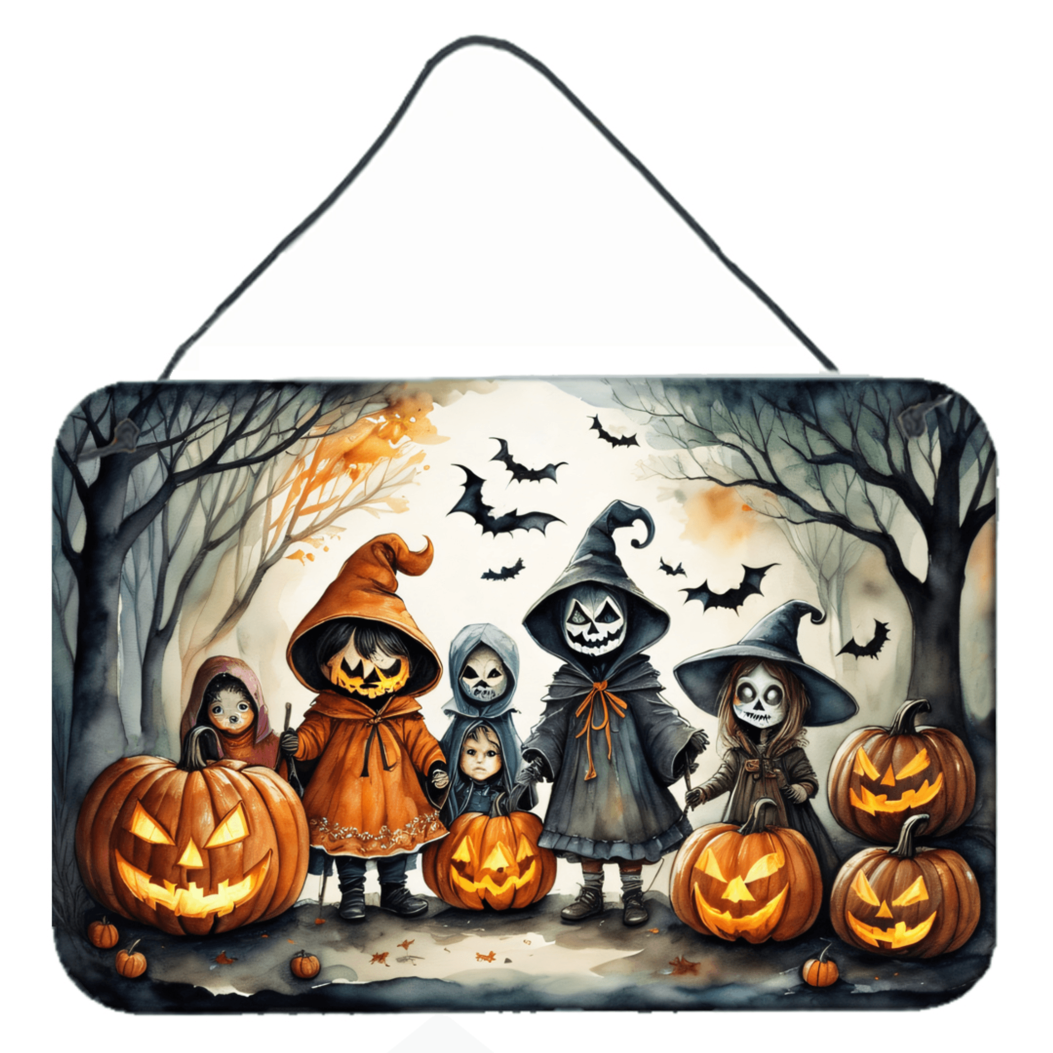 Trick or Treaters Spooky Halloween Wall or Door Hanging Prints Caroline's Treasures