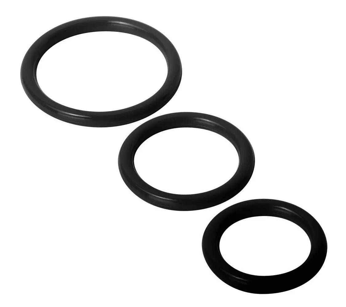 Trinity Silicone Cock Rings. XR Brands Trinity Vibes