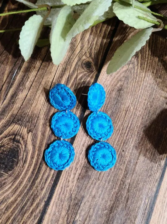 Triple Circle Drop Earrings Sysaic Knotz