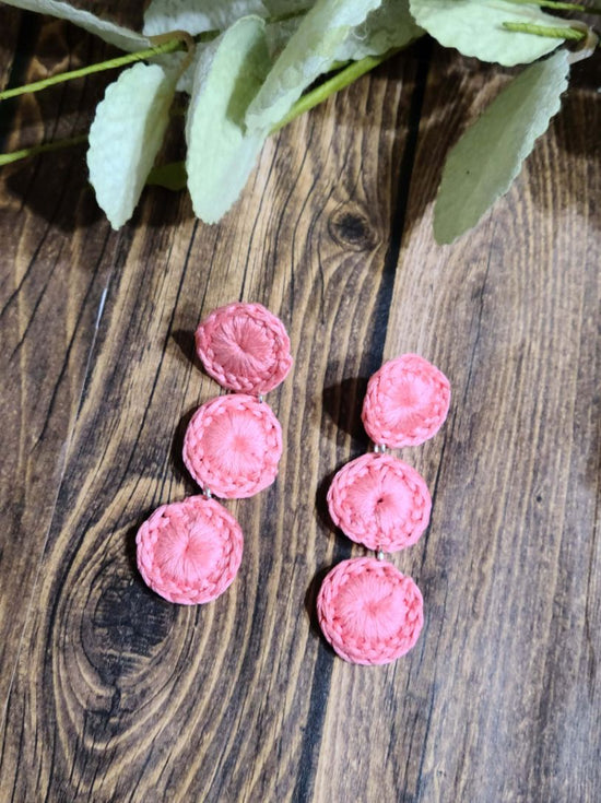 Triple Circle Drop Earrings Sysaic Knotz